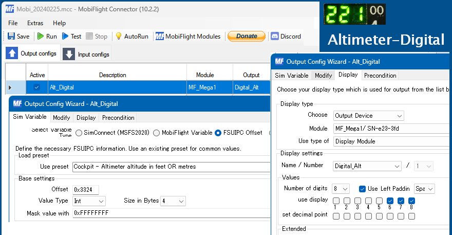 setting Digital Altimeter