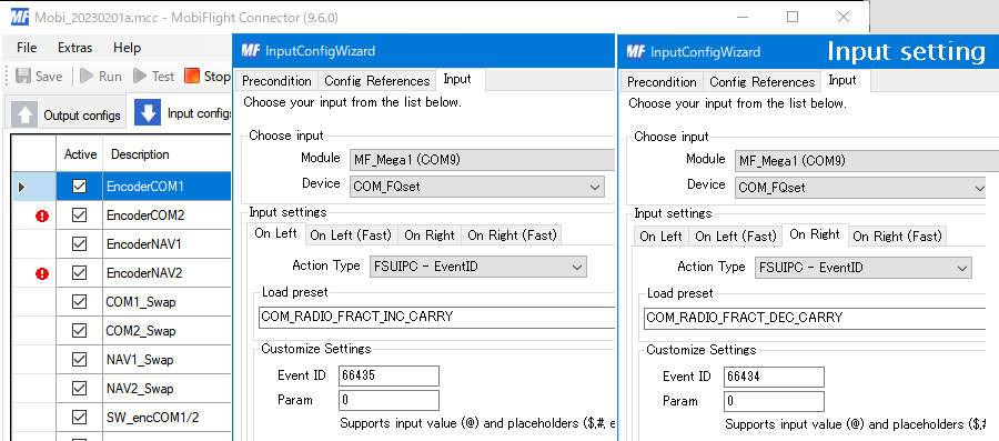 Encoder setting