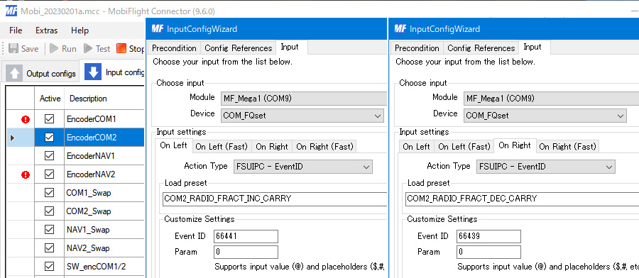 Encoder setting